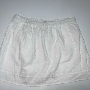 White eyelet J. Crew skirt with pockets